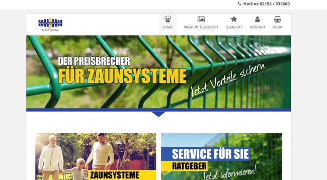 Website Erstellung für Zaunsysteme Luno