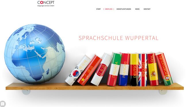 Webdesign für eine Sprachschule