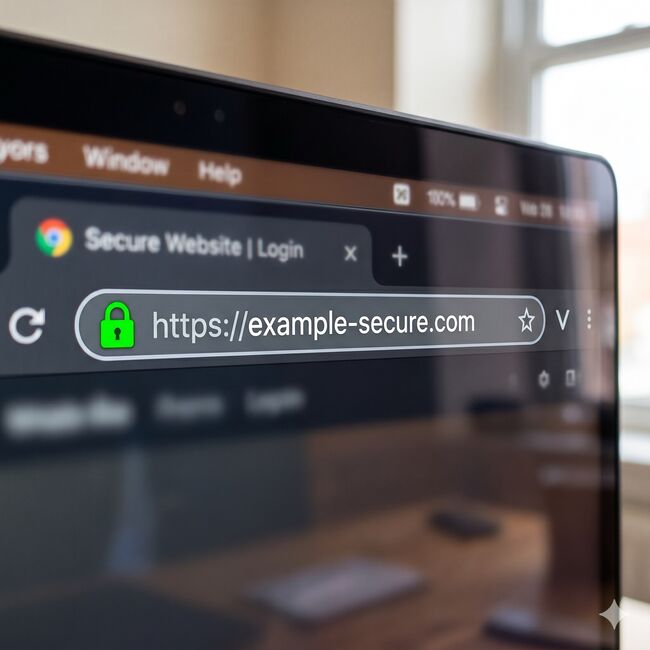 Browser-Adressleiste mit Sicherheits-Schloss