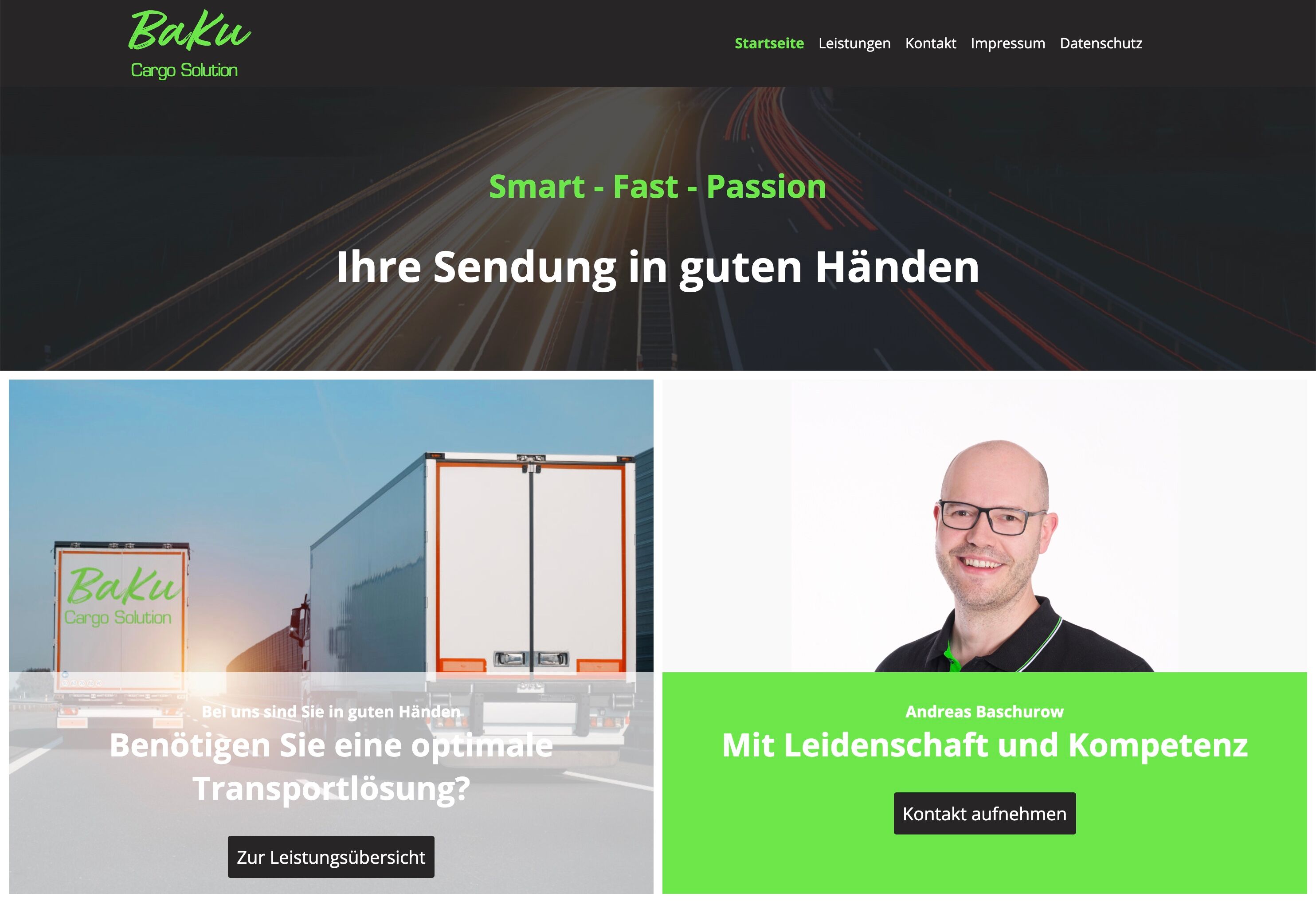 Website-Erstellung für Transportunternehmen