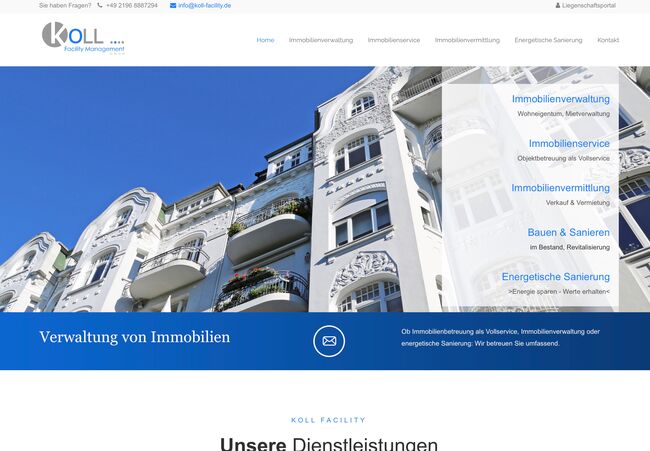 Website Erstellung Koll Facility