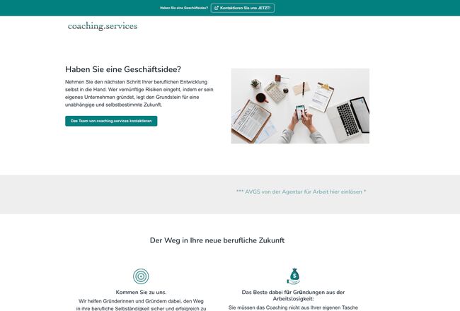 Website Erstellung Coaching Services