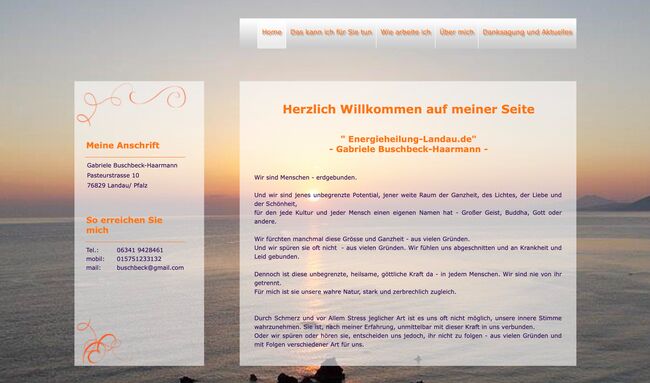 Webdesign Energieheilung Landau